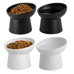 KITCHENLESTAR: tazones elevados para gatos, conjunto de cuatro para alimentación ordenada.