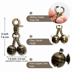 KITTAIL campanas de cobre, tono claro para localizar al perro dentro de casa.