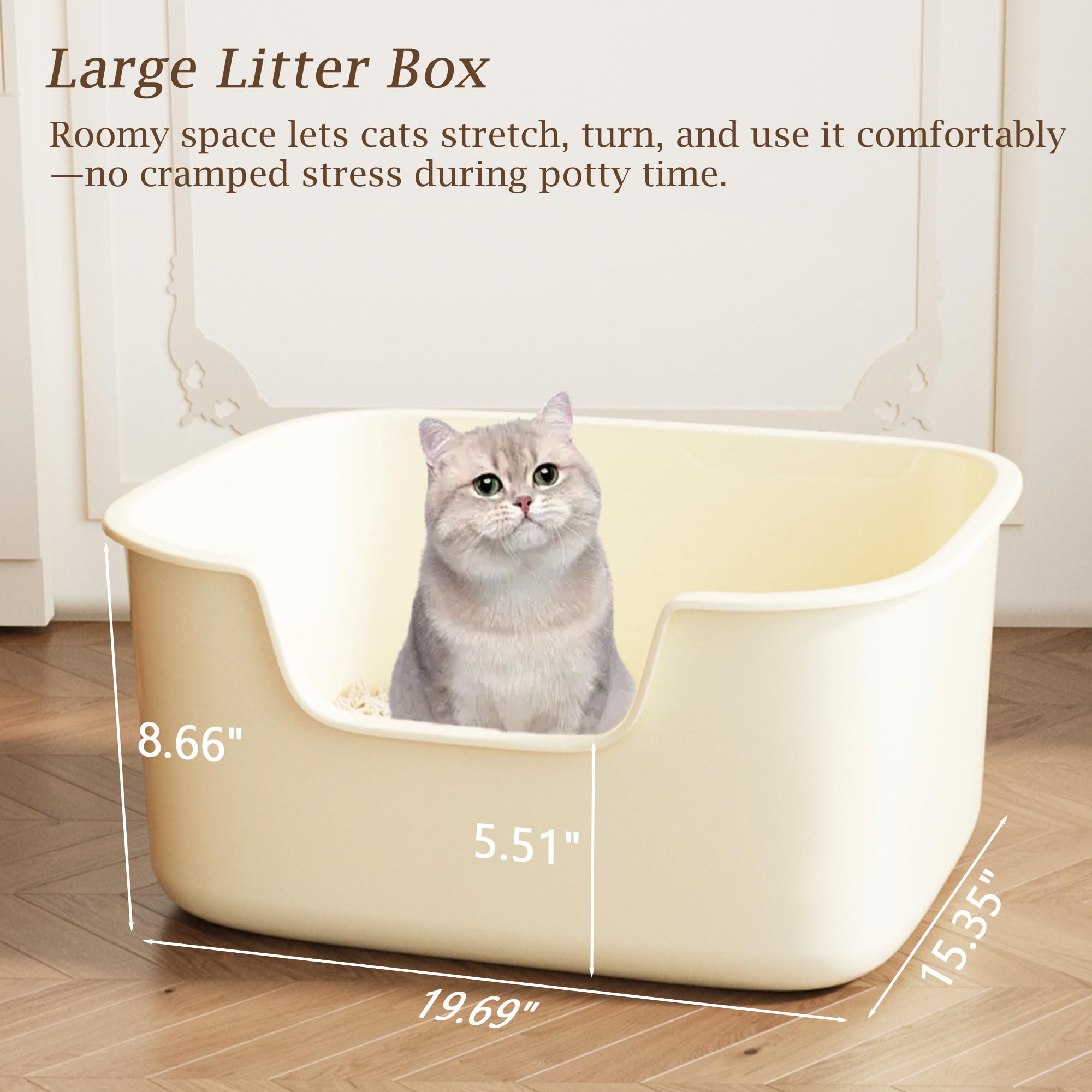 Kittenhood caja de arena con entrada lateral facilita el acceso cómodo