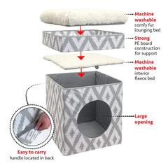 Kitty City almohada-superior-lavable, confort adicional para el descanso