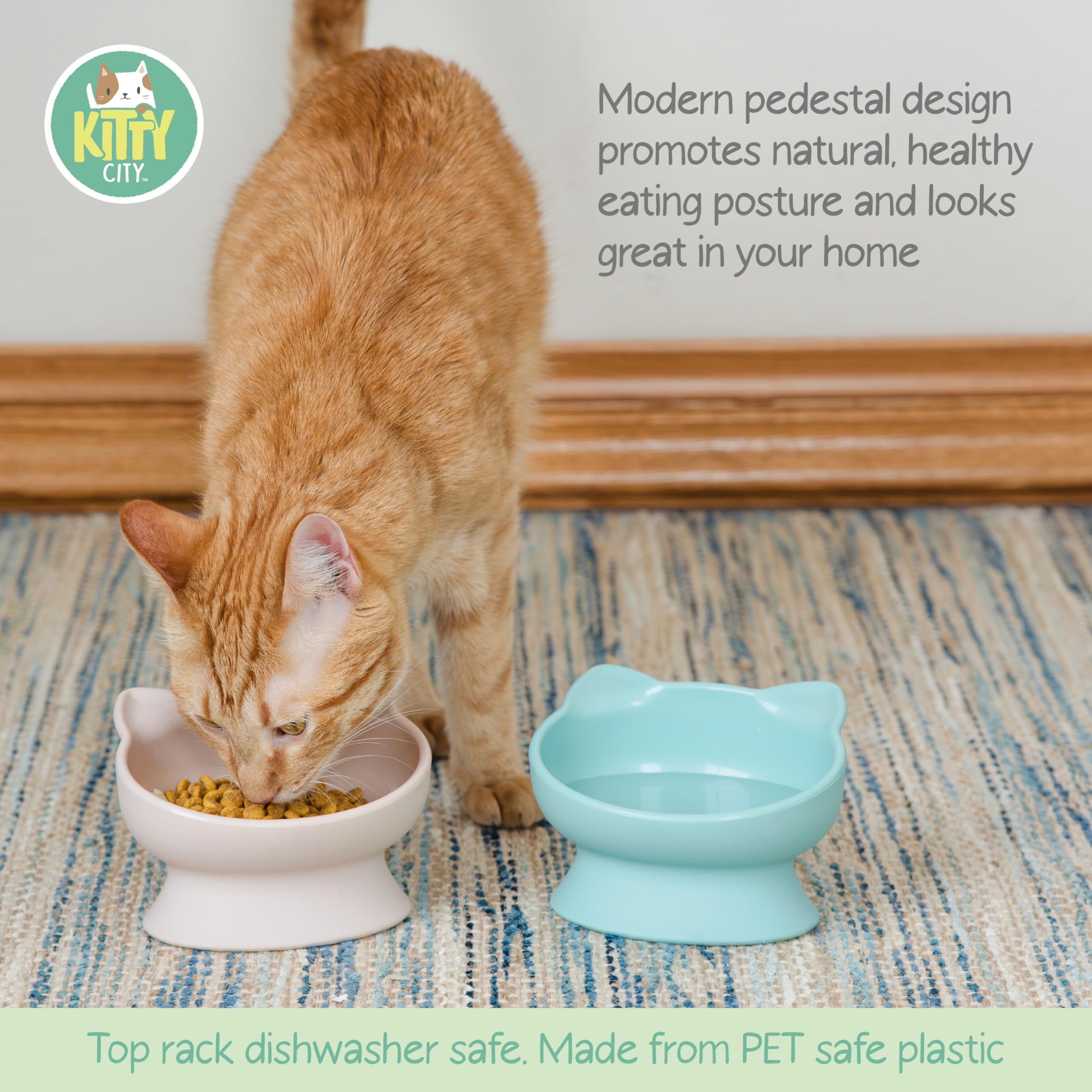 Kitty City cuencos elevados promueven postura natural al comer