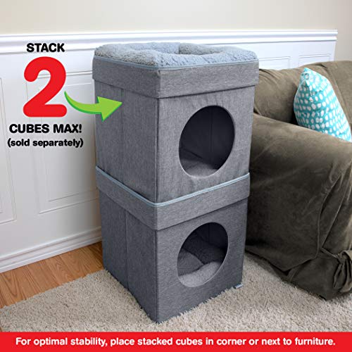 Kitty City: cubo plegable para guardar cuando no se usa.