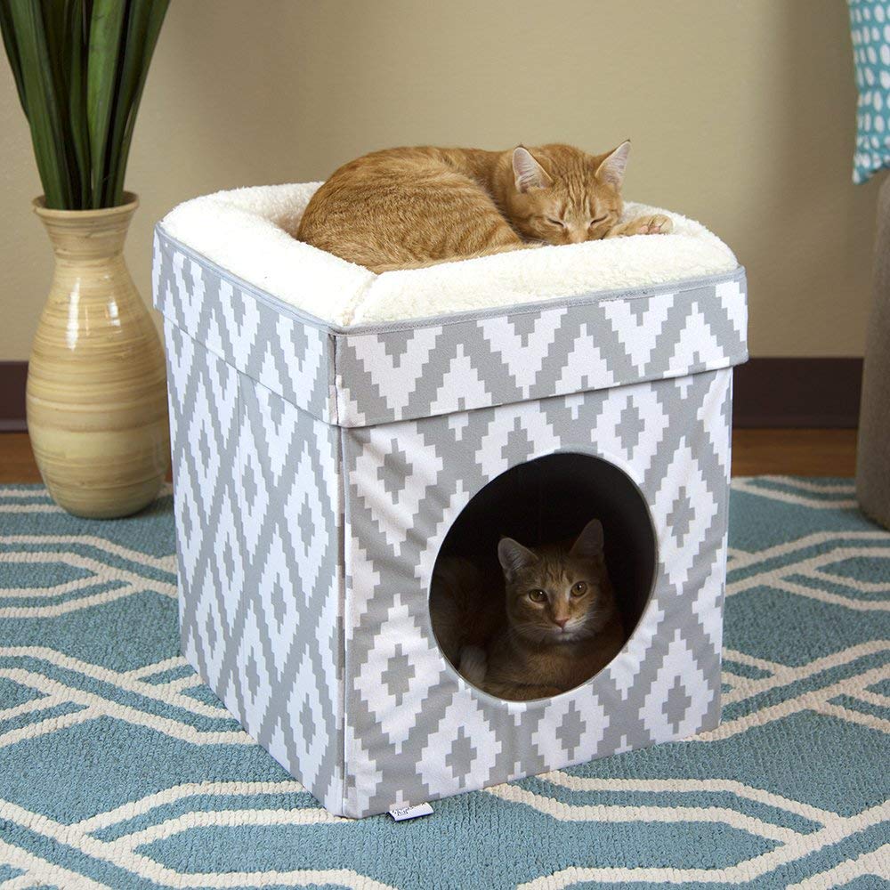 Kitty City diseño-gris-blanco, neutral y combina con la decoración