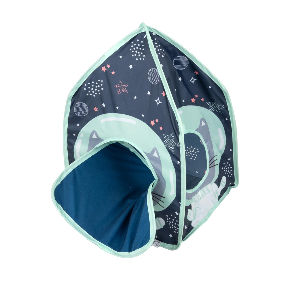 Kitty City Galactic Pop-Up, uso interior versátil para gatos y espacios pequeños.