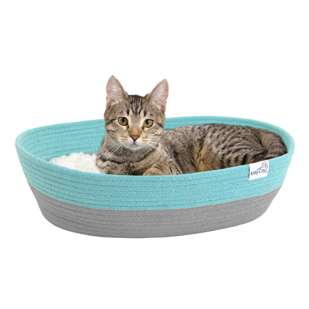 Lit Kitty City en coton, refuge douillet pour chats.