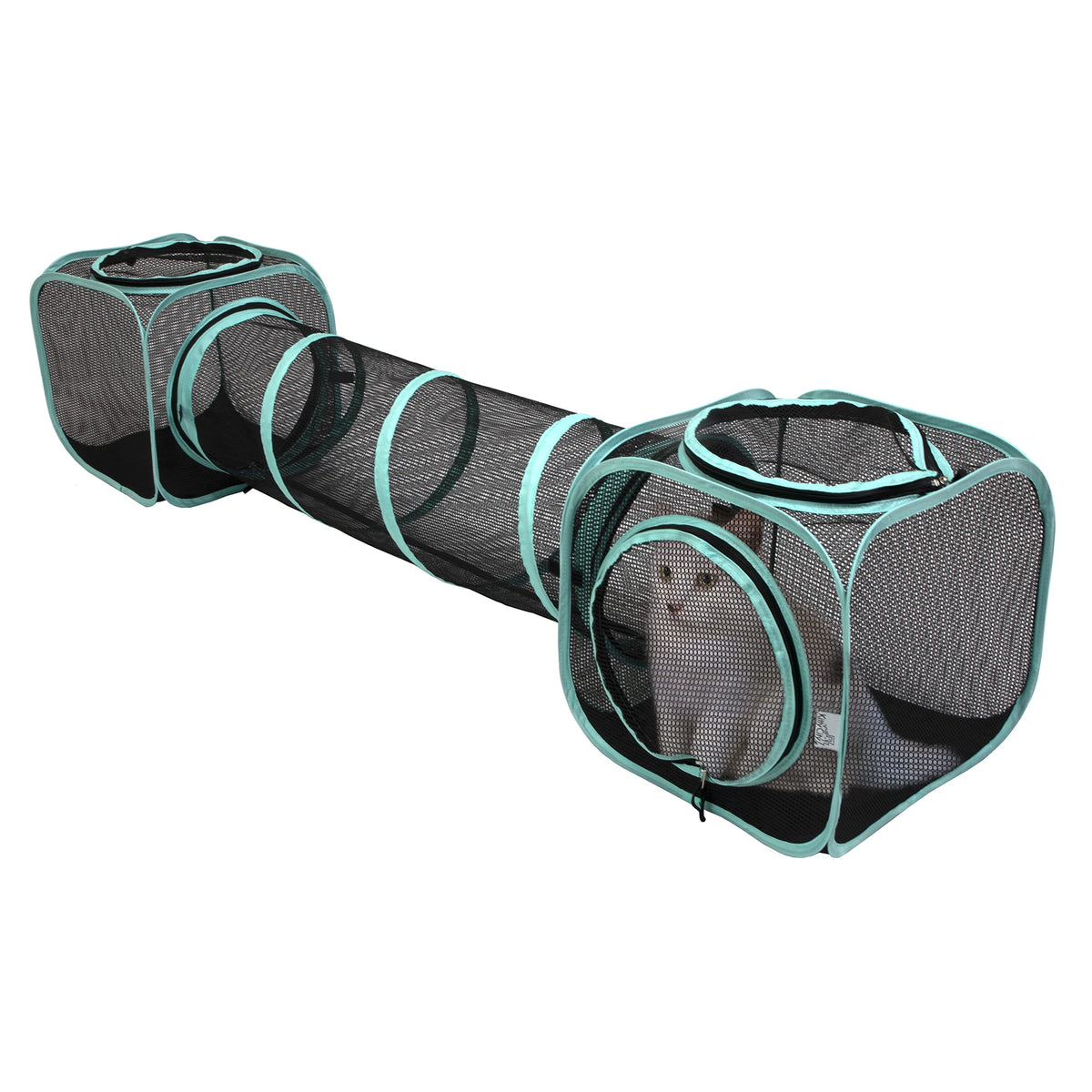 Kitty City Outdoor Catio tunel dos vias: juego seguro al aire libre para gatos curiosos