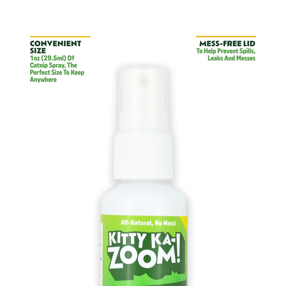 KITTY KA-ZOOM — rociado en juguetes para revitalizar el juego y atraer la atención del gato.