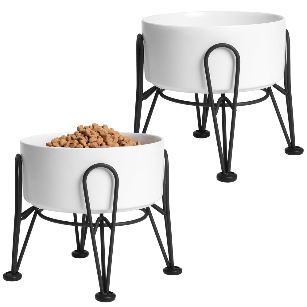 Kitwinney tazones cerámicos elevados para perros, comodidad al comer.