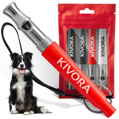 KIVORA silbato para perros en conjunto de cuatro, ideal para entrenamiento básico.