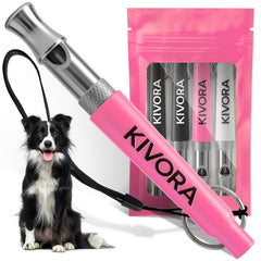 KIVORA silbato para perros 4-pack, ideal para entrenamiento y control del ladrido.