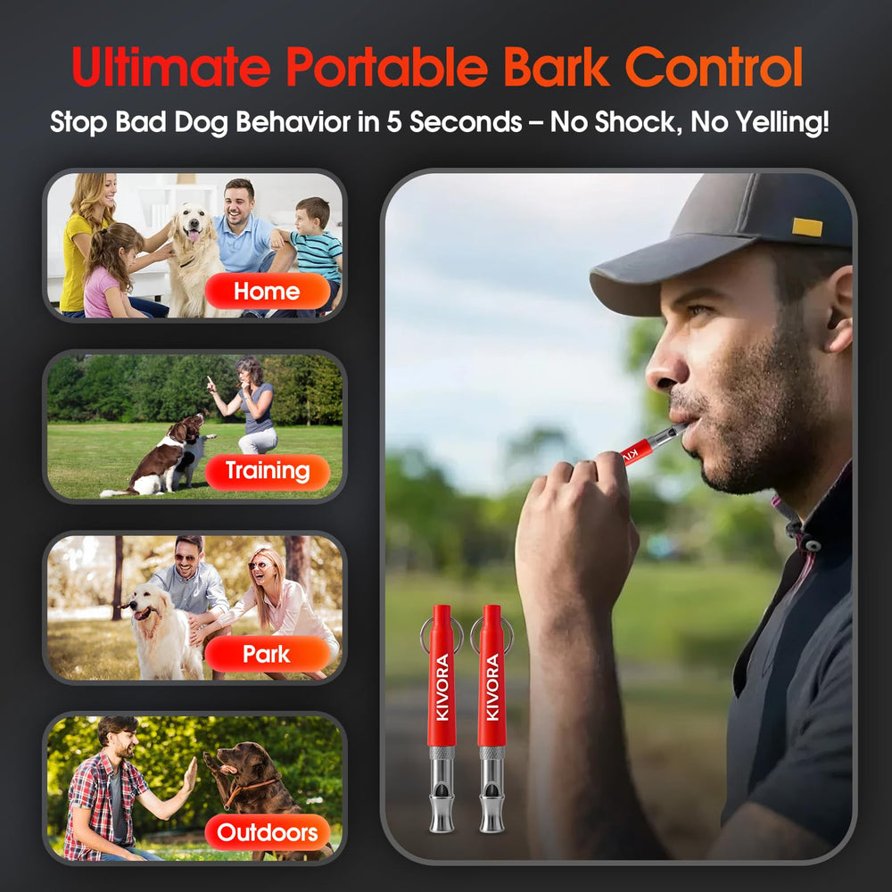 KIVORA silbato ultrasónico para perros, sonido audible solo para ellos.