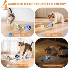 KiwiLove juguete con sonido y LED atrae al gato y estimula la curiosidad.