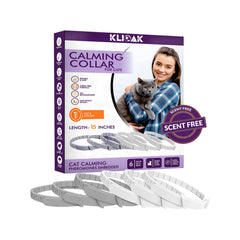 Collar calmante Klioak en primer plano para tranquilidad diaria del gato.