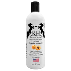 Knotty Horse Desenredante con Aceite de Albaricoque, botella de 12 oz, desenreda y suaviza
