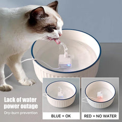 Bomba Kodrily con luz azul para fuente de gatos, aspecto atractivo.