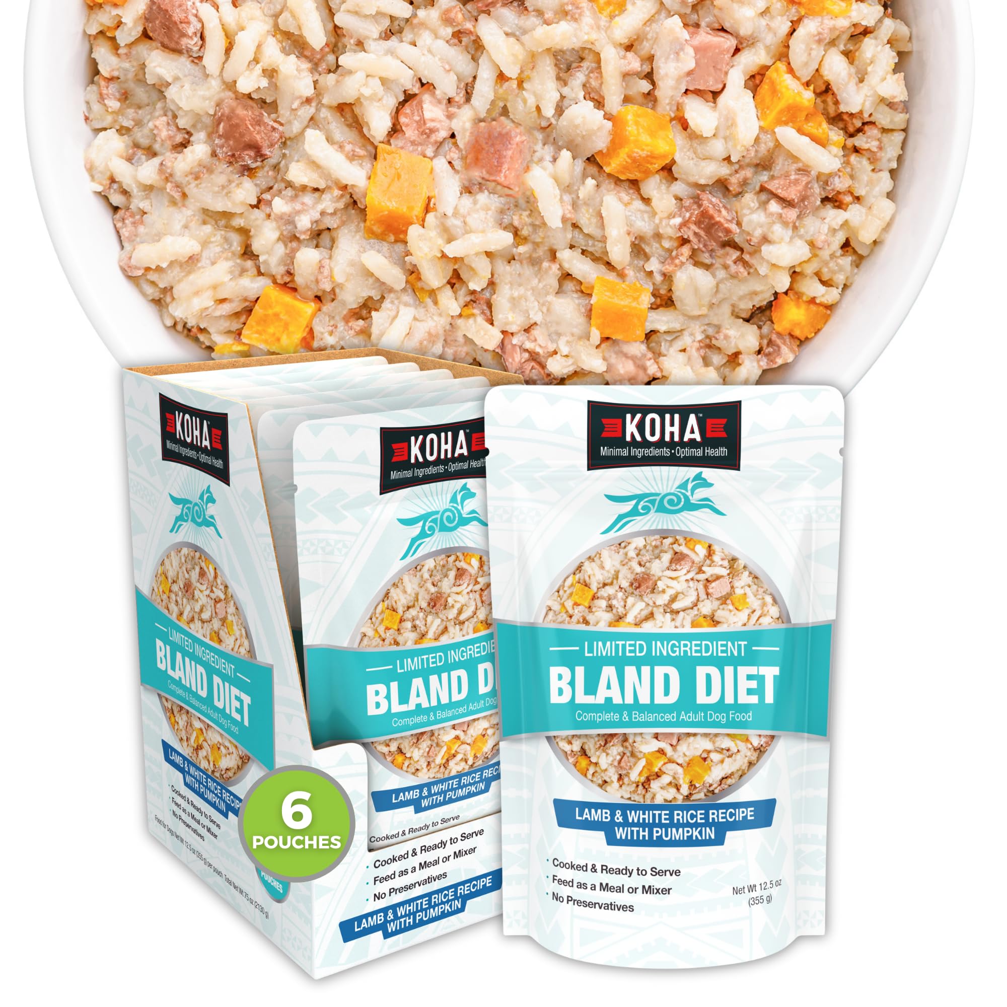 KOHA dieta blanda en lata de cordero y arroz para estómagos sensibles