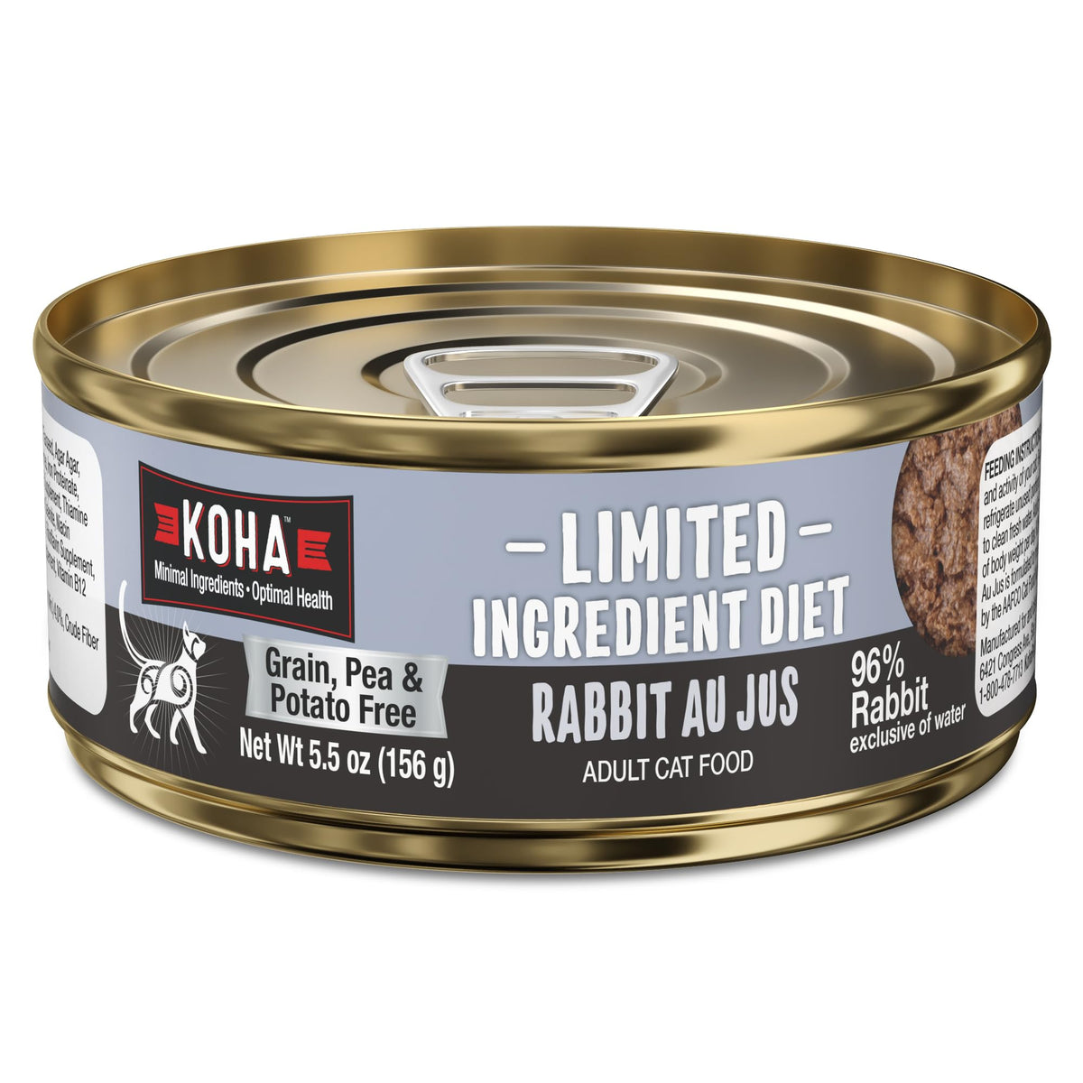 KOHA Pate conejo, textura suave, sin granos para estómagos sensibles.