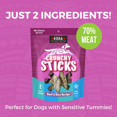 KOHA Pet Crunchy Sticks trozos pequeños, fáciles de masticar para todas las razas.