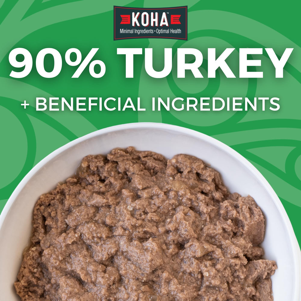 KOHA plato pavo húmedo sin granos, fácil de digerir para perros.