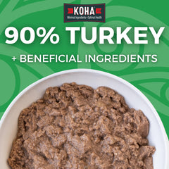 KOHA plato pavo húmedo sin granos, fácil de digerir para perros.