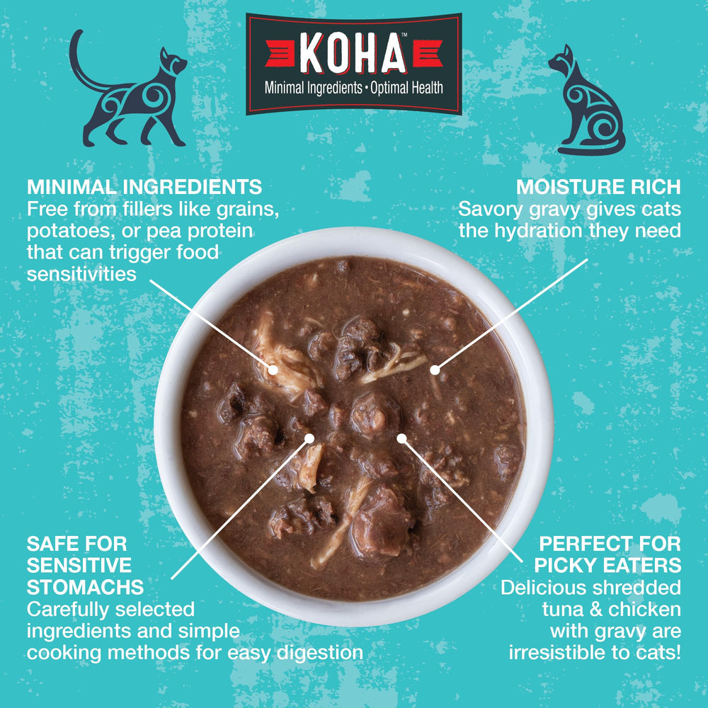 KOHA Poké Bowl para gatos: atún y calabaza, ideal para hidratar y premiar.