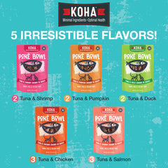KOHA Poké Bowl para gatos: atún y cordero, opción jugosa para comer con gusto.
