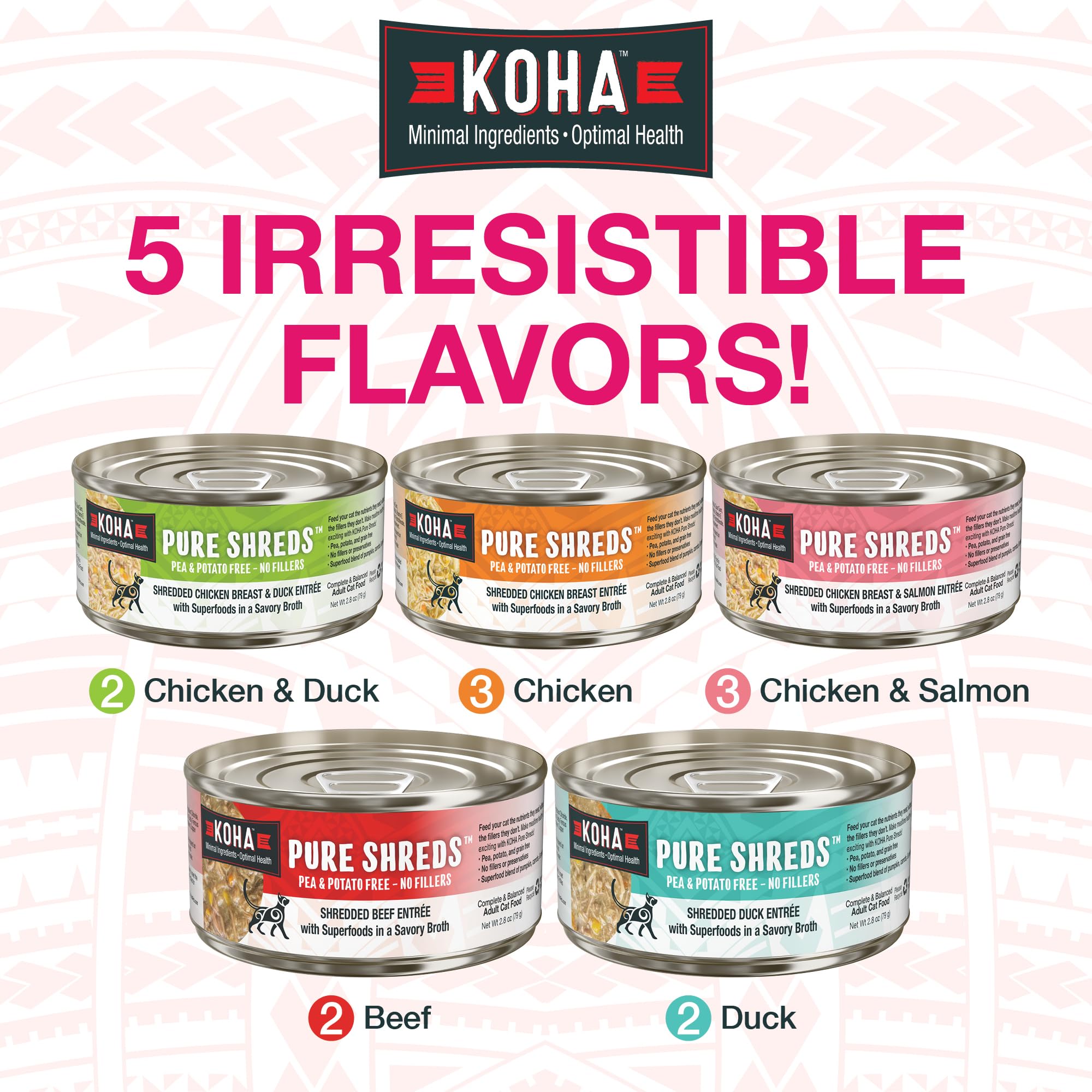 KOHA Pure Shreds de pato, trozos jugosos para animar la hora de comer.