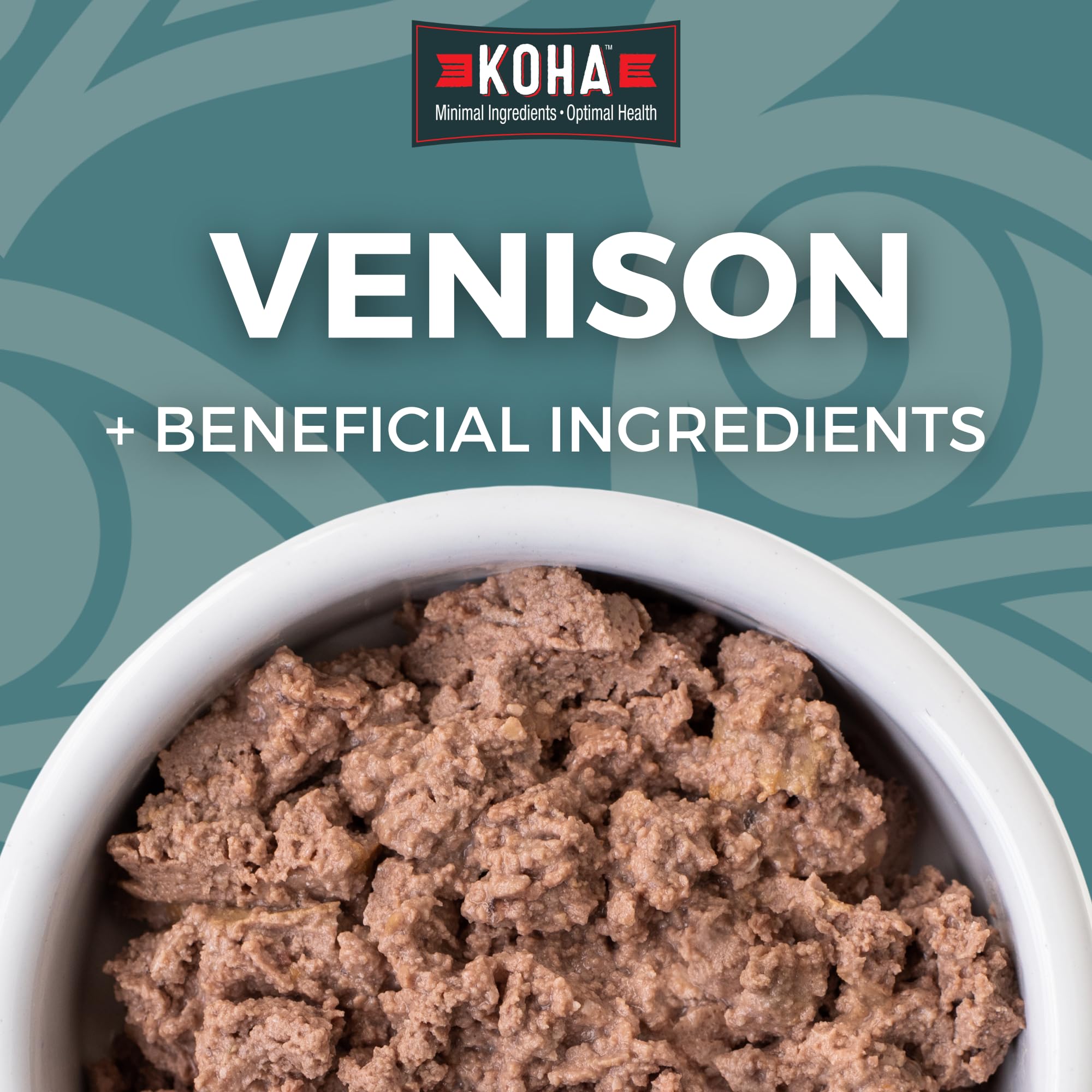 KOHA Venison Entrée textura paté, textura suave para digestión suave.