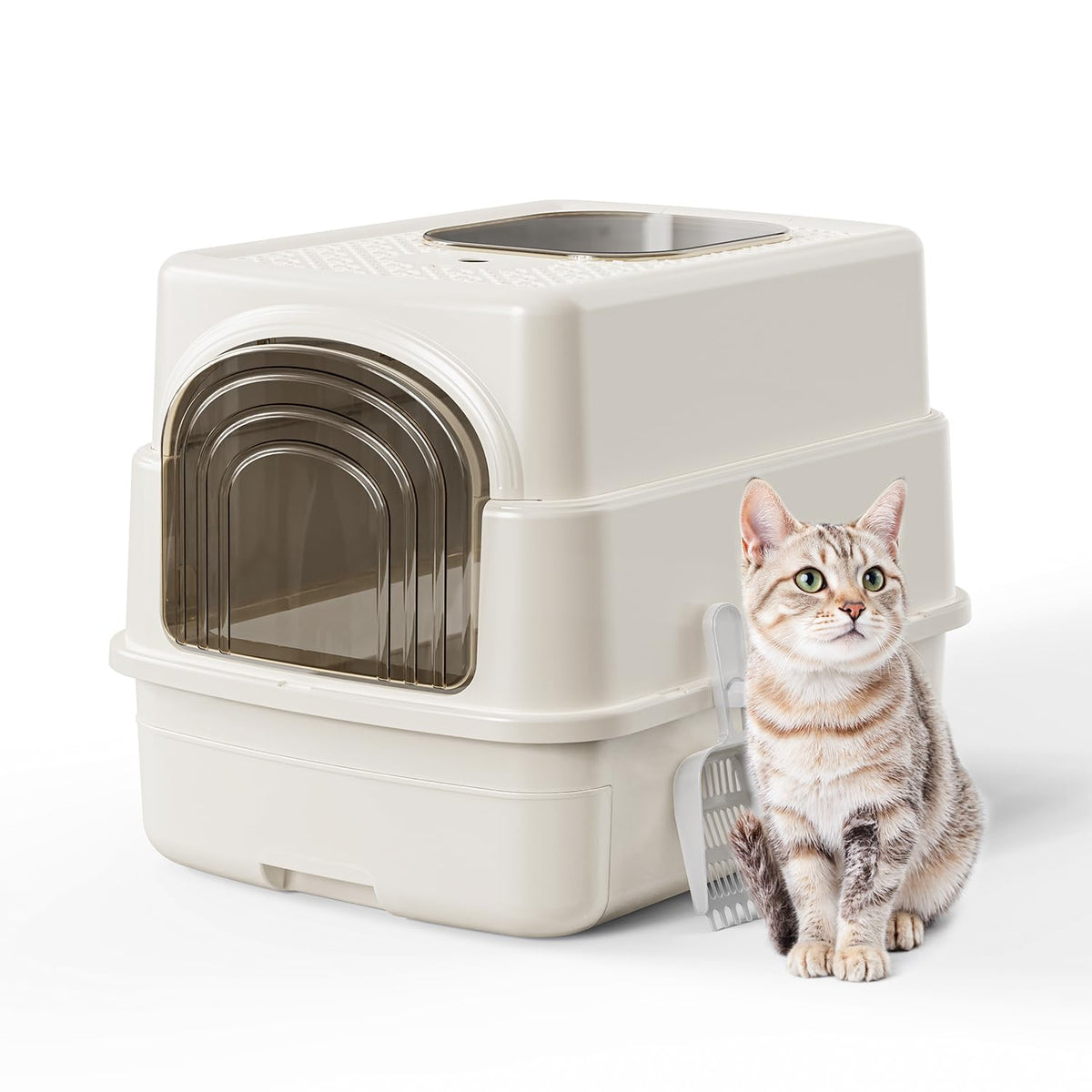 Kola Panda Basics: caja de gato con tapa, privacidad y limpieza sencilla