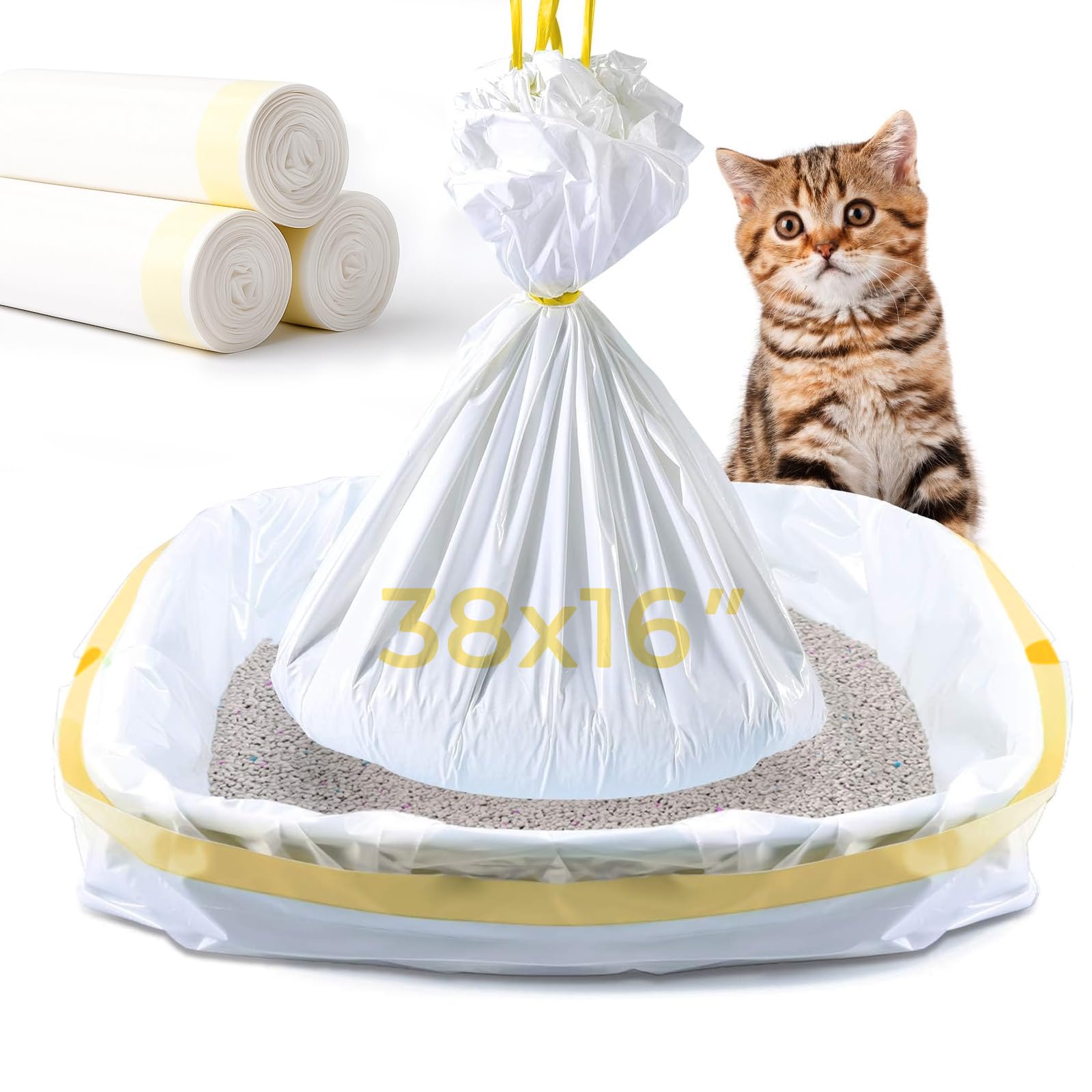 Bolsas KONE para arenero con lazo 36x18, uso simple y conveniente
