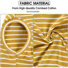 Chaleco Koneseve amarillo detalle tejido suave, textura agradable al tacto