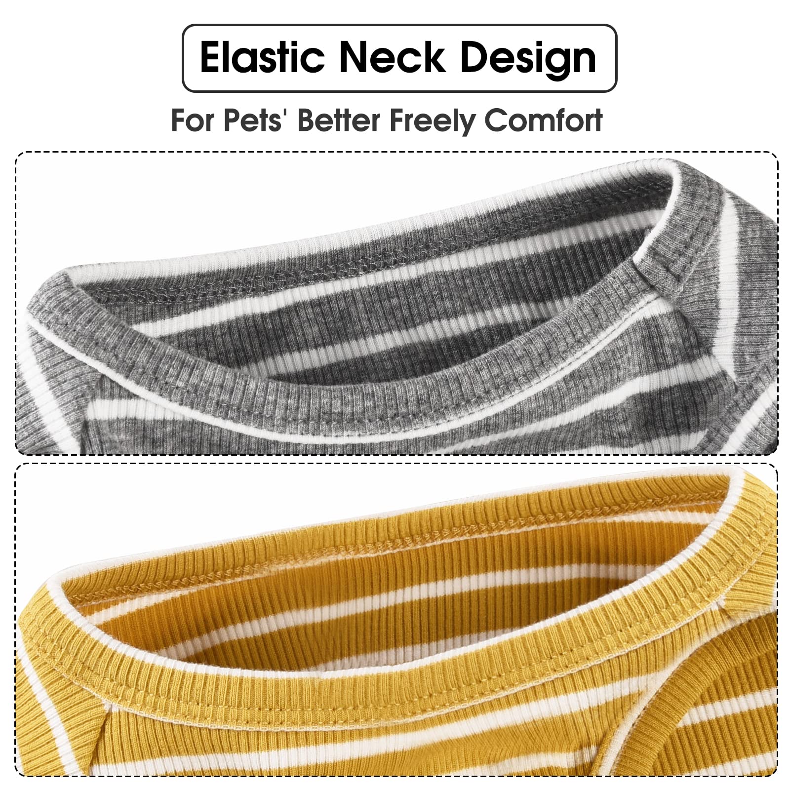 Dos colores Koneseve chaleco para perro amarillo gris, combinación versátil