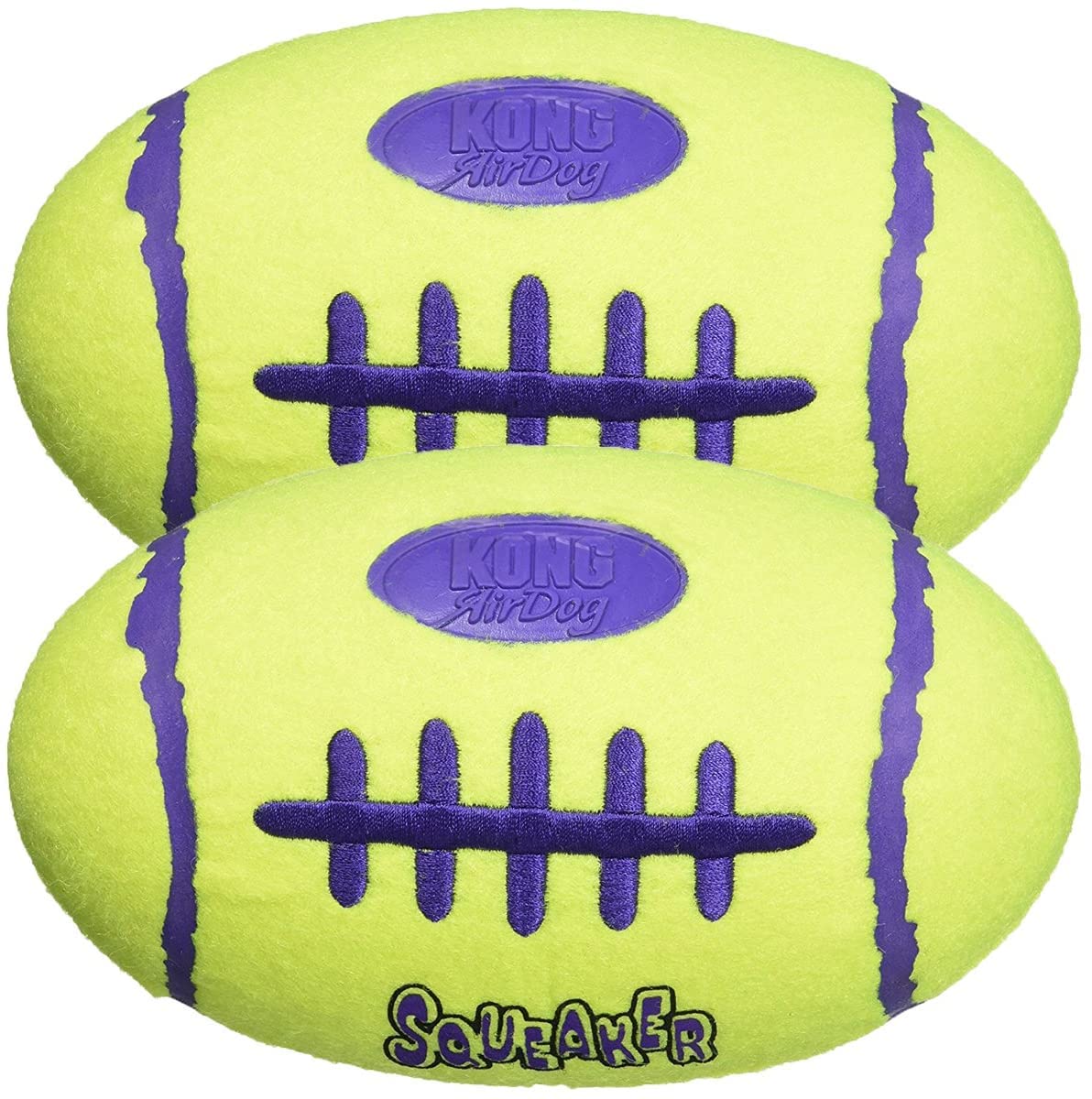 Juguete Kong: balón para perros con chirrido de aire, conjunto de 2