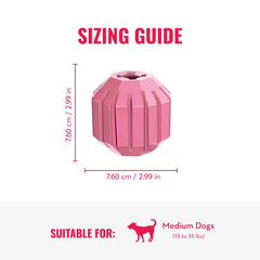 KONG Bola de Actividad para Cachorro, tamaño mediano ideal para razas pequeñas a medianas.