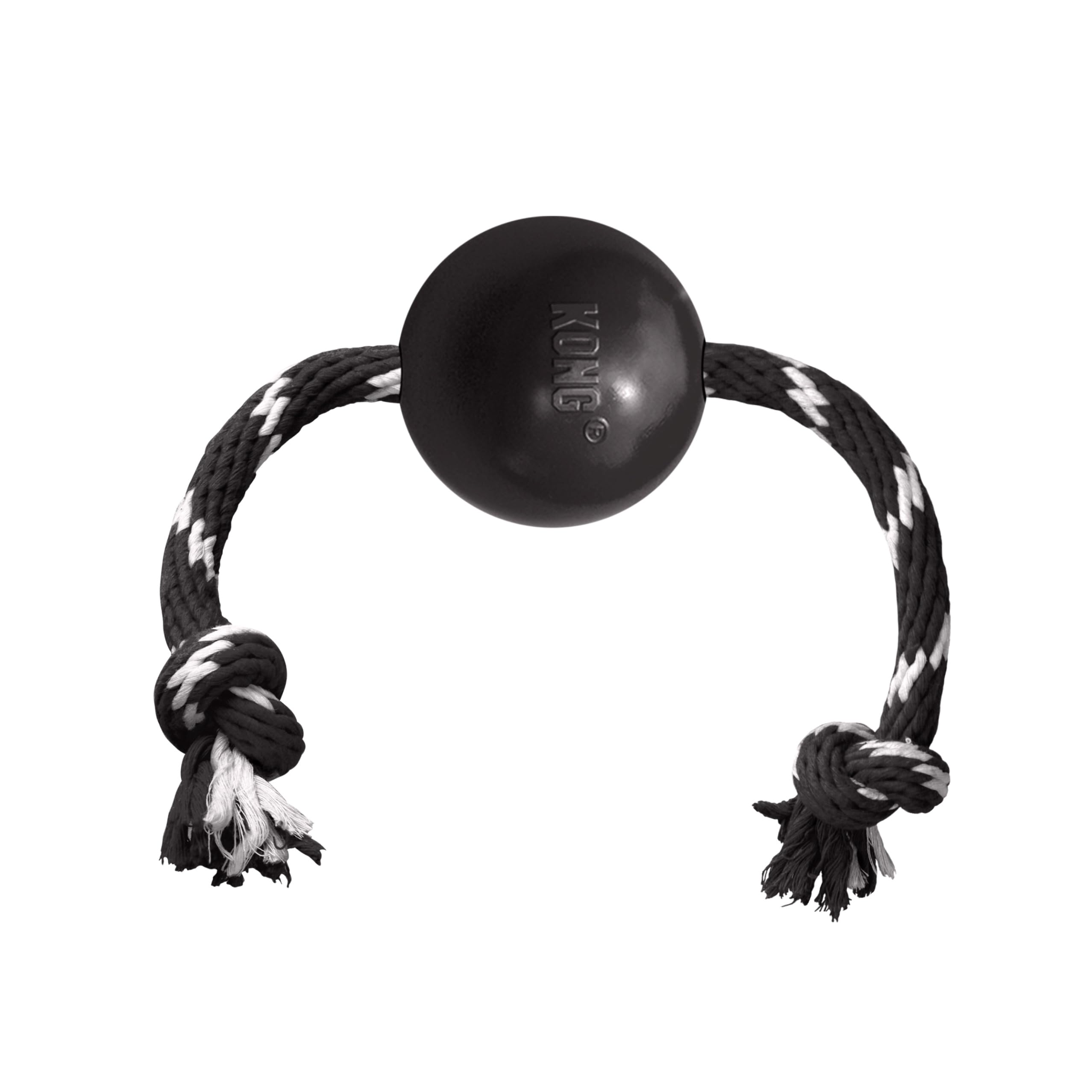 KONG bola extrema con cuerda para lanzamiento y mordida segura