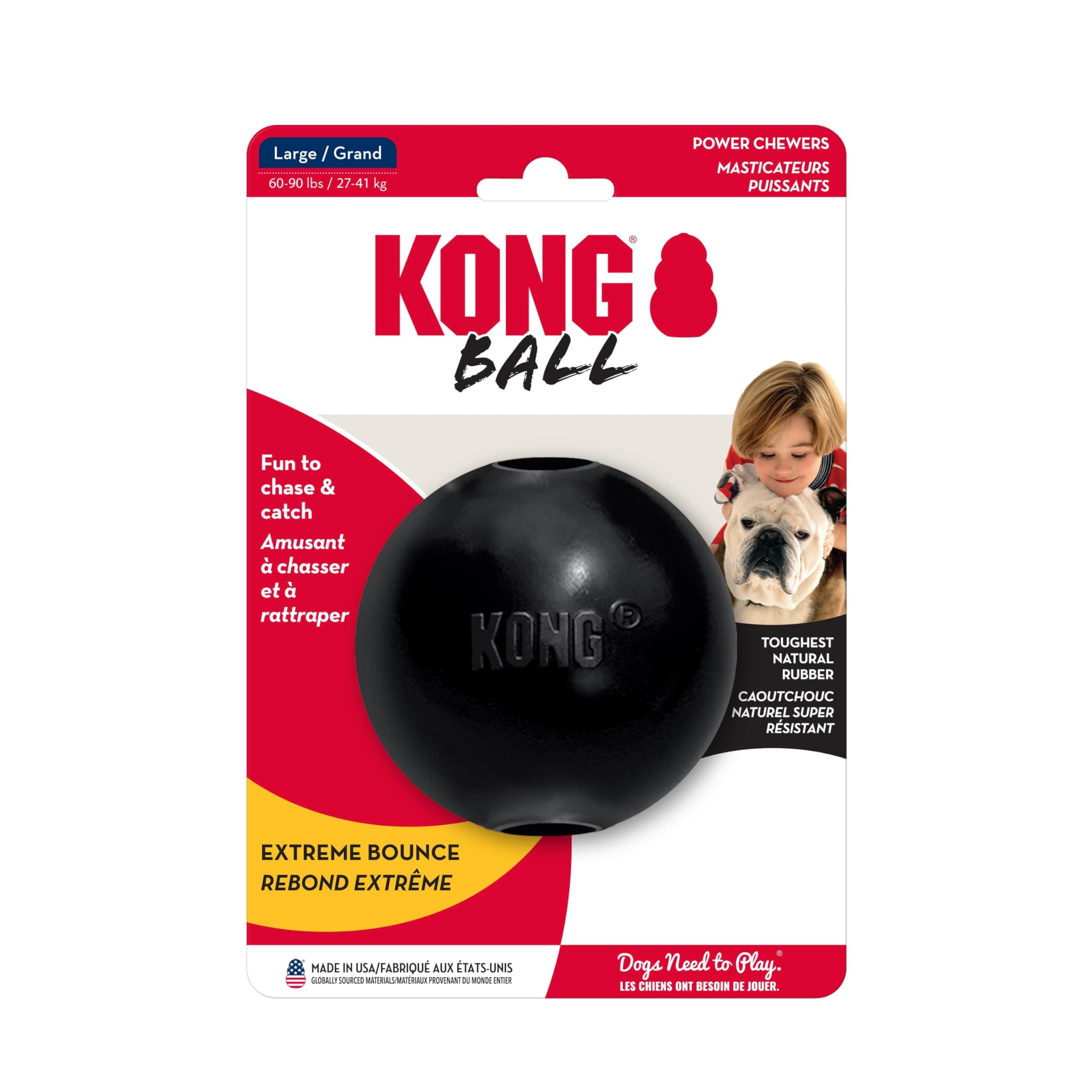 KONG bola extrema hecho en EE. UU., calidad y durabilidad.