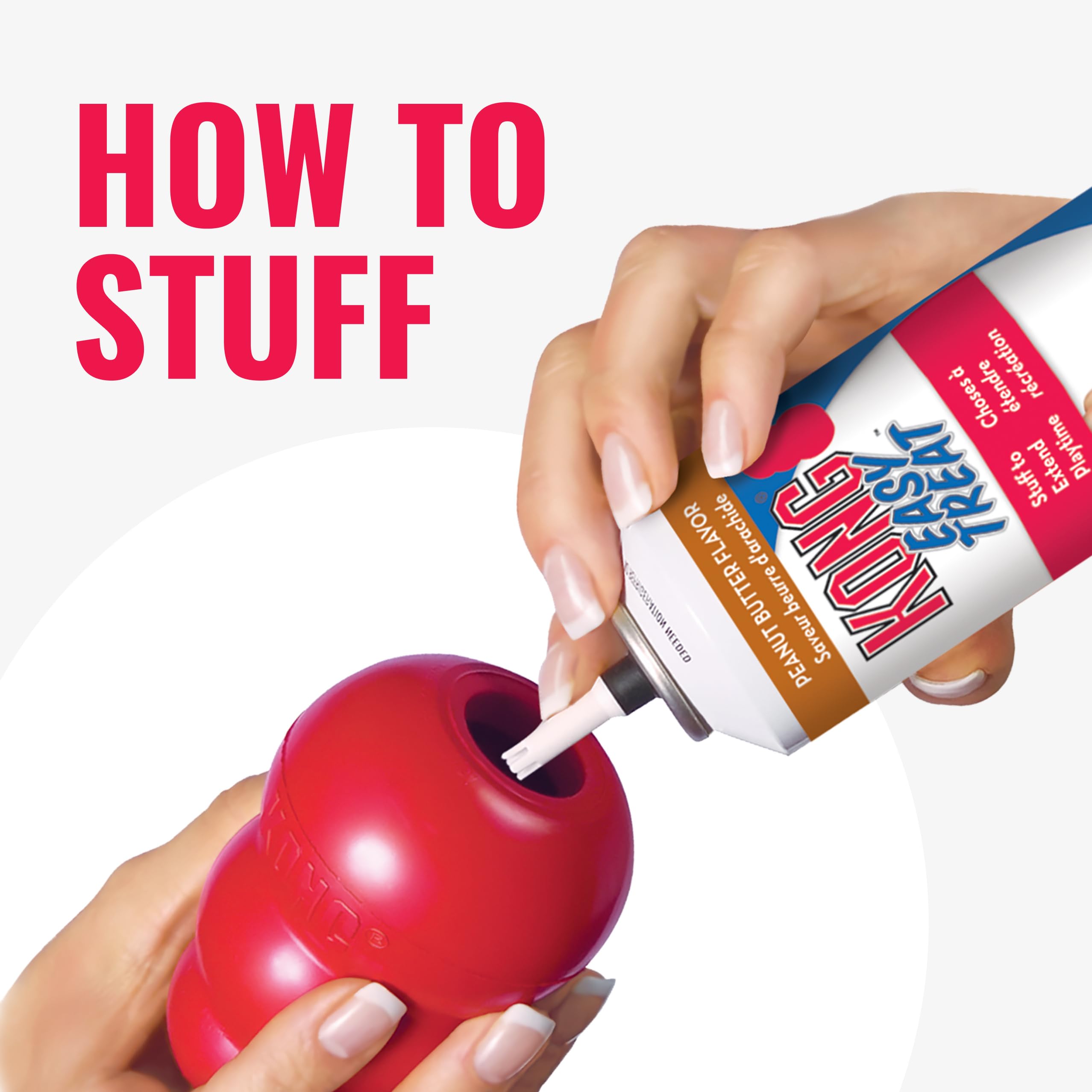 KONG Classic tiene interior hueco para rellenar con snacks.