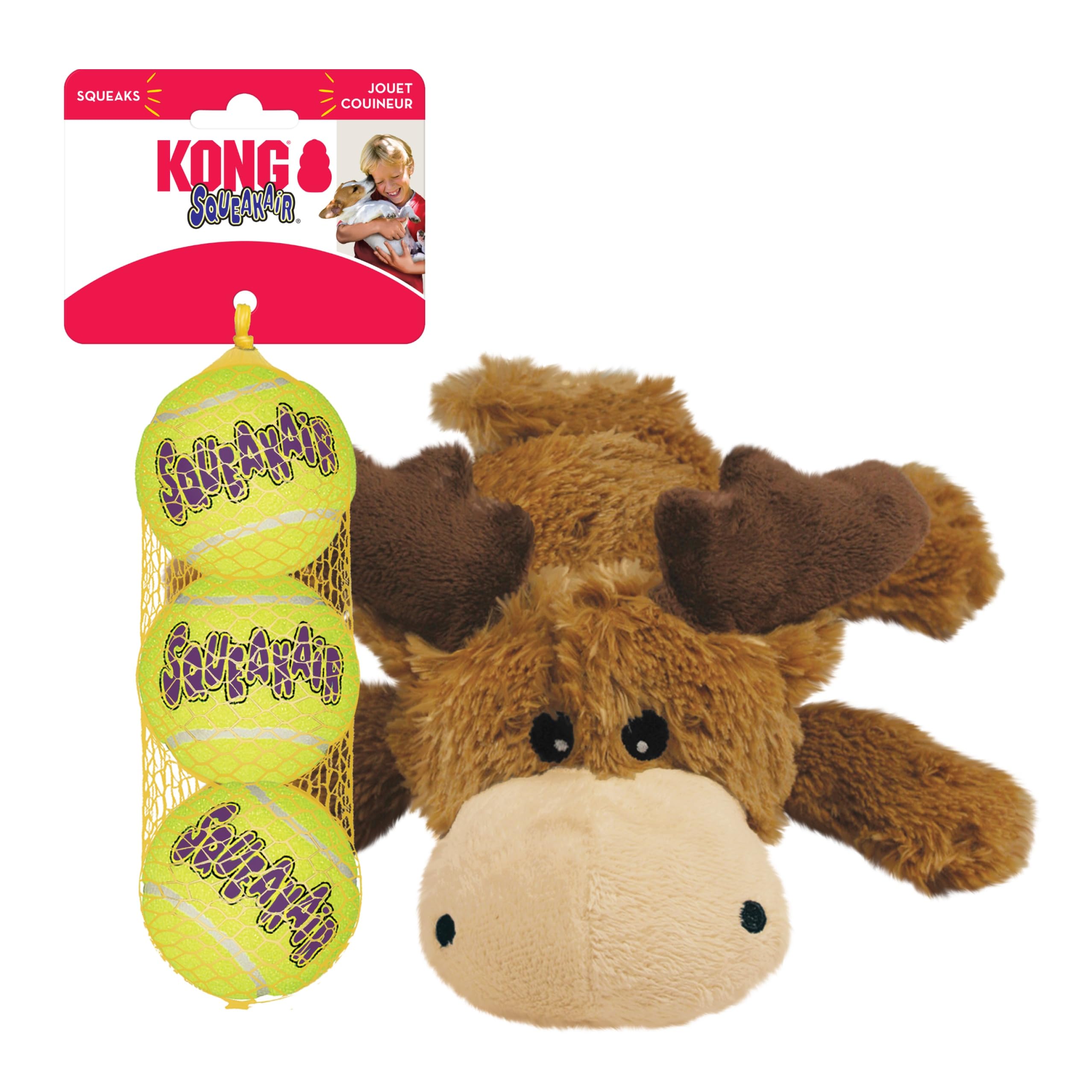 KONG Cozie Marvin Moose peluche suave para abrazos y consuelo diario.