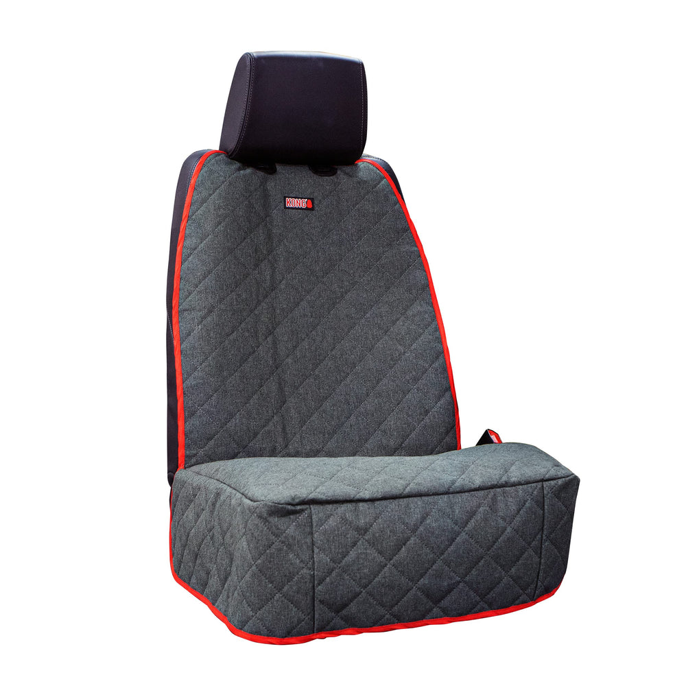 KONG cubre asiento único gris-rojo protege contra suciedad y pelos de mascota.