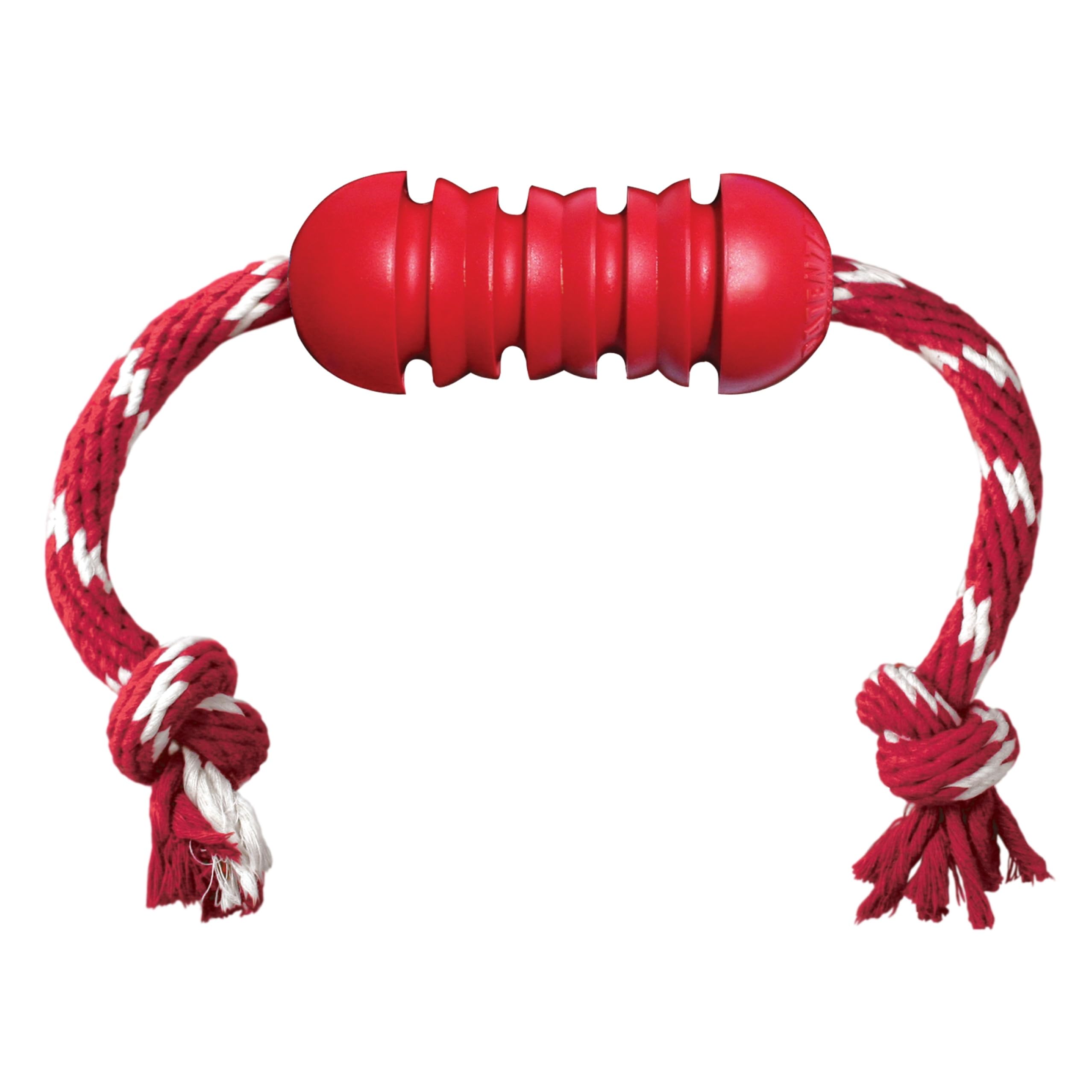 KONG Dental con cuerda: juguete dental para limpieza suave de dientes.