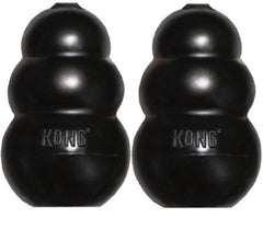KONG Extreme pack de dos juguetes negros para masticadores potentes y sesiones prolongadas.