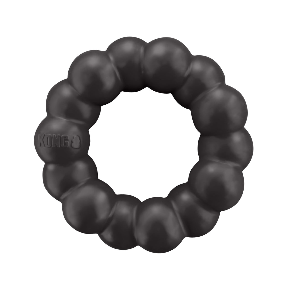 KONG Extreme Ring: textura de caucho natural para masticación duradera.