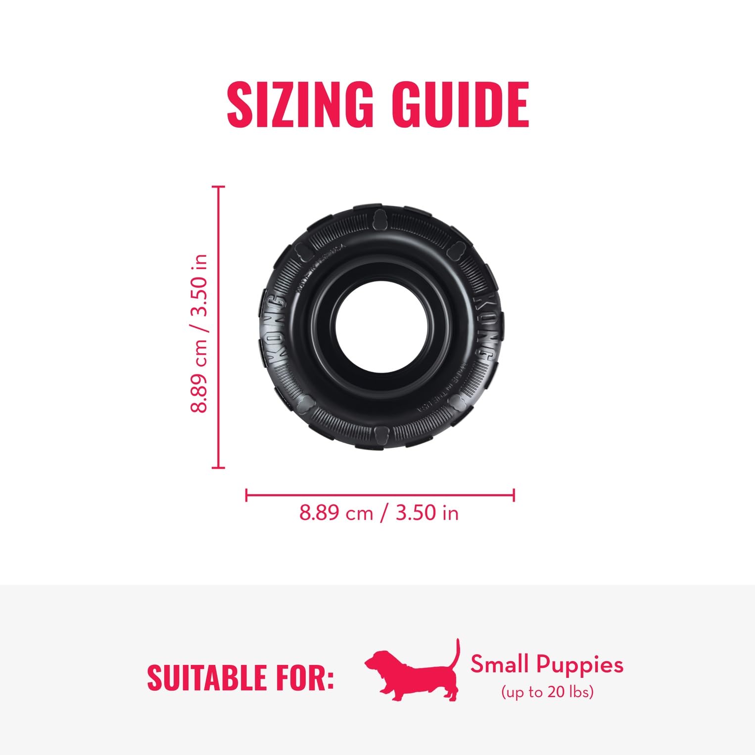 KONG Extreme Tires para perros en interior, ideal para masticar y golosinas.