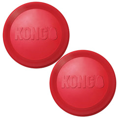 KONG Flyer disco volador de goma natural para perros pequenos, juego seguro al aire libre.