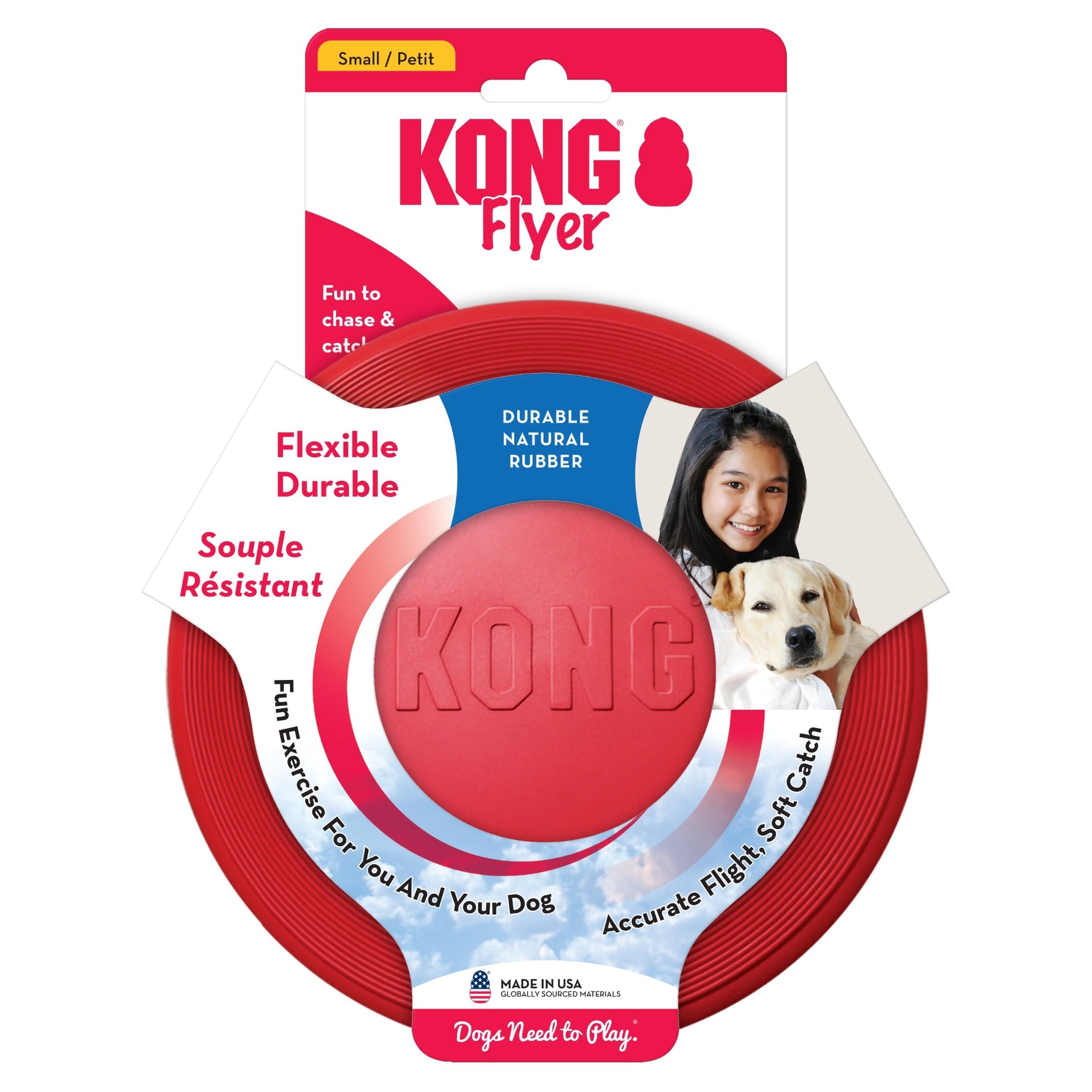 KONG Flyer diseno duradero y confiable para jugar con confianza.