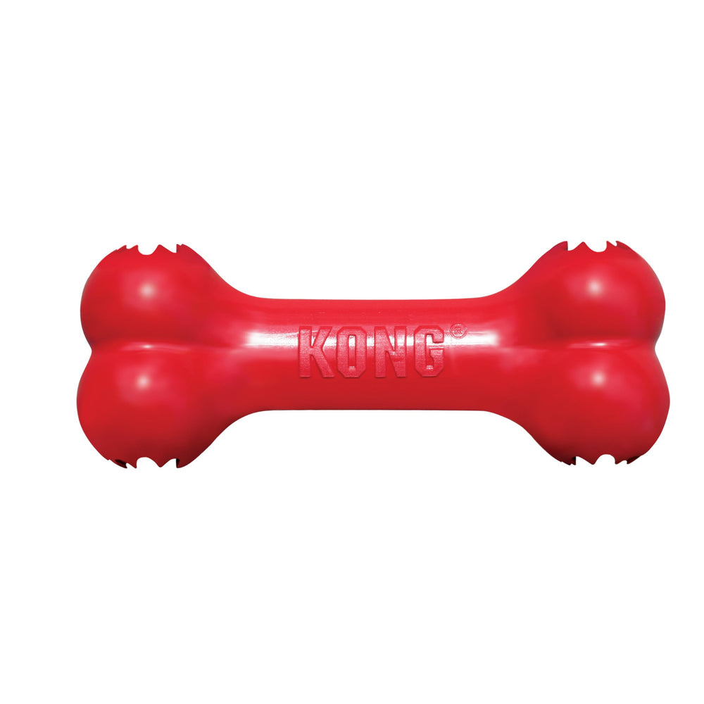 KONG Goodie Bone relleno con Easy Treat para distribución de premios.