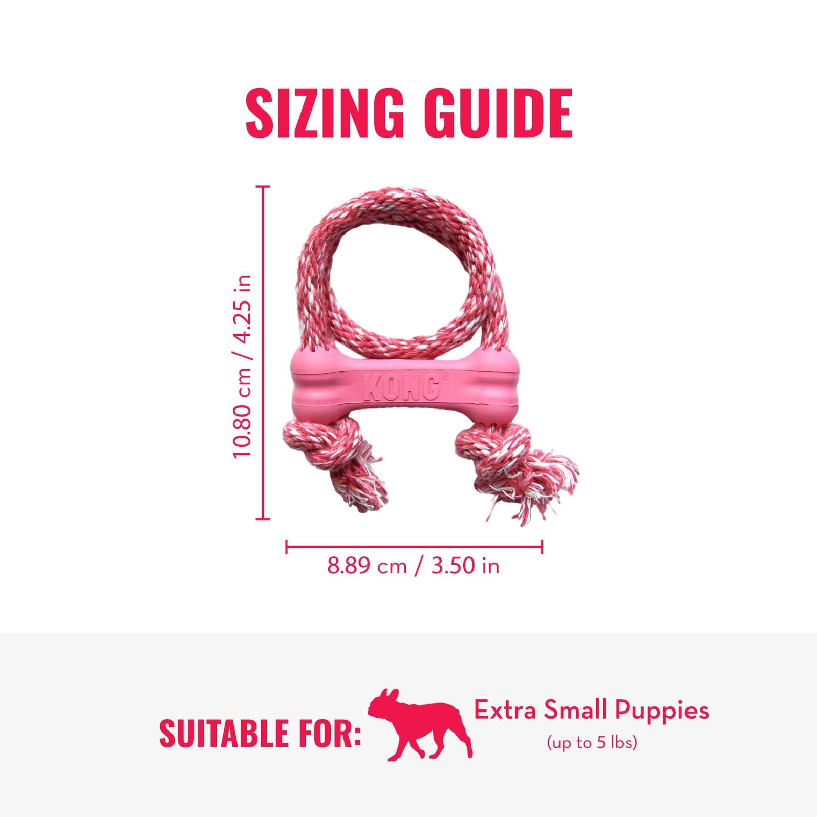 KONG juguete con cuerda para dientes jóvenes.