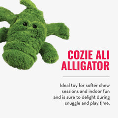 Peluche cocodrilo Cozie para juego interior seguro y reconfortante.
