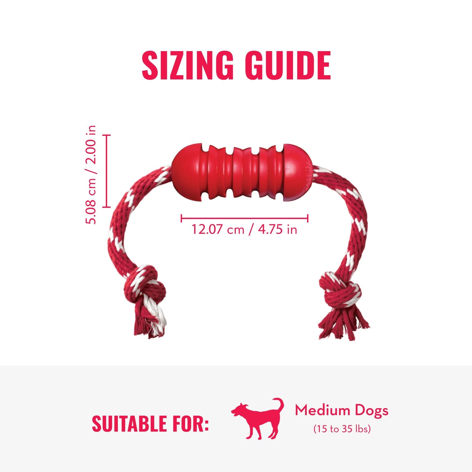 KONG rellenable: rellena con premios para perros para prolongar la sesión de juego.