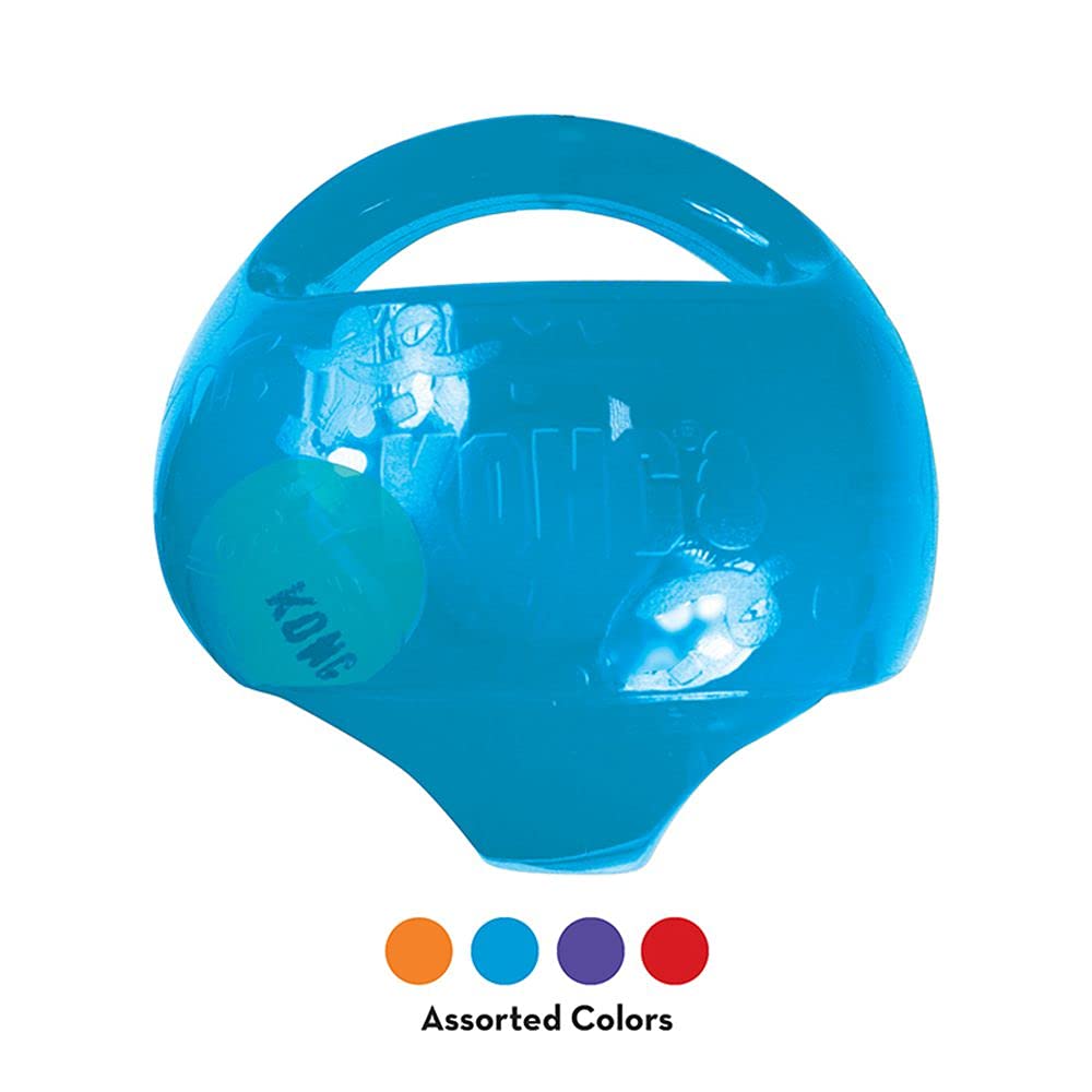KONG Jumbler Ball: interior de tenis y chirrido, juego interactivo y estimulante.